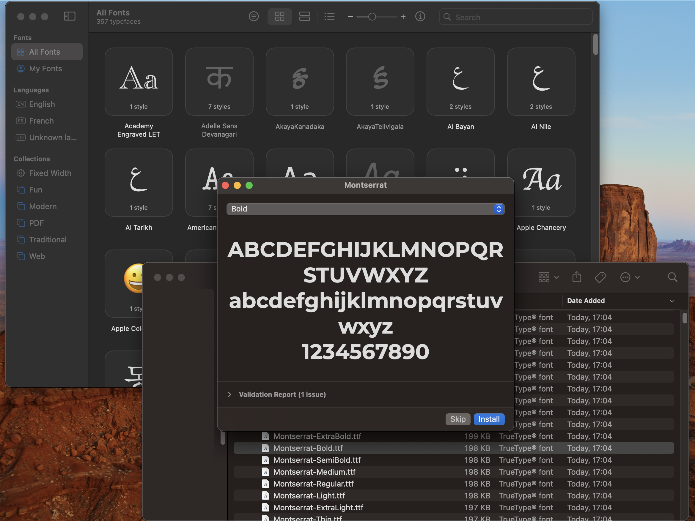 Install Font on Mac